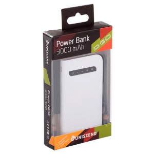 Внешний аккумулятор (power bank) Uniscend Fit белый, 3000 мAч