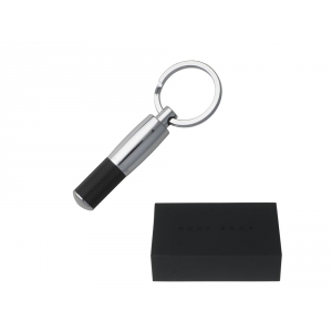 Брелок Pure Black. Hugo Boss, серебристый/черный