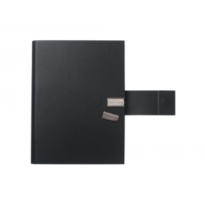 Папка А5 Loop Black с USB-флешкой на 16 Гб. Hugo Boss, черный