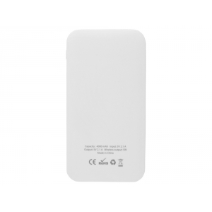 Портативное беспроводное зарядное устройство Impulse, 4000 mAh, белый