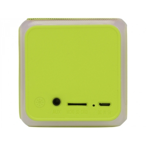 Портативная колонка Cube с подсветкой, зеленое яблоко