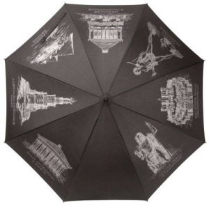 Зонт-трость Восьмое чудо света полуавтоматический (черный)