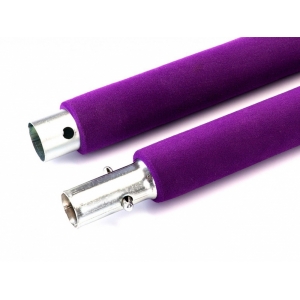 Палка гимнастическая с эспандерами Pilates Studio, черный/фиолетовый