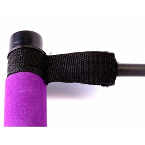 Палка гимнастическая с эспандерами Pilates Studio, черный/фиолетовый