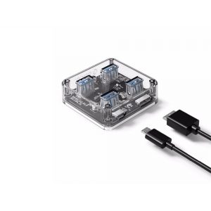 USB-концентратор Orico MH4U-U3 (прозрачный)