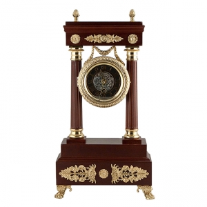 Часы интерьерные Арка большая (бронза, красное дерево, полировка)