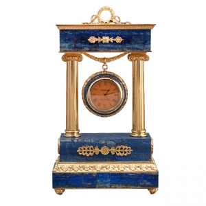 Часы интерьерные Арка малая (бронза, лазурит, позолота)