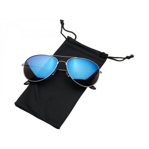 Солнечные очки Aviator с цветными зеркальными линзами, cиний