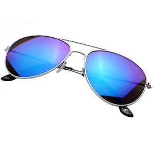 Солнечные очки Aviator с цветными зеркальными линзами, фуксия
