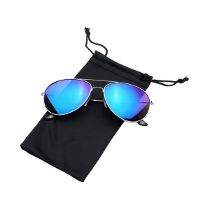 Солнечные очки Aviator с цветными зеркальными линзами, фуксия