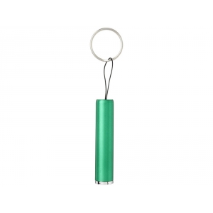 Фонарик-брелок Pull со светящимся логотипом, зеленый