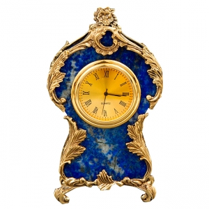 Часы интерьерные Бовари (бронза, лазурит, позолота)