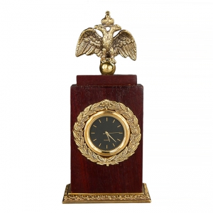 Часы интерьерные Александр (бронза, красное дерево, патина)