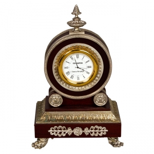 Часы интерьерные Дидро (бронза, красное дерево, серебрение)