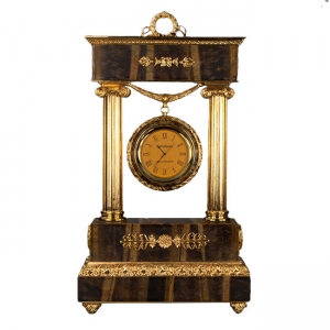 Часы интерьерные Арка малая (бронза, тигровый глаз, позолота)