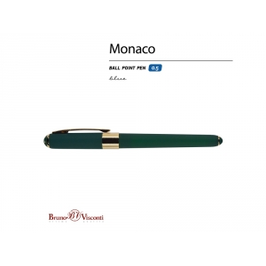 Ручка пластиковая шариковая Monaco, 0,5мм, синие чернила, зеленый