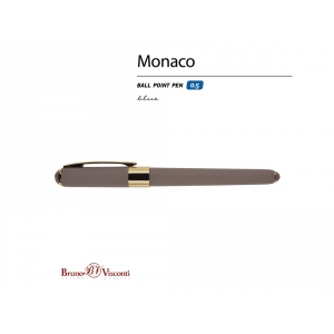 Ручка пластиковая шариковая Monaco, 0,5мм, синие чернила, серый