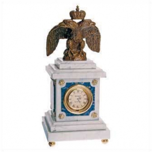 Часы интерьерные Орел (бронза, лазурит, патина)