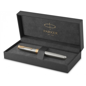 Ручка перьевая Parker Sonnet Core Stainless Steel GT, серебристый/золотистый