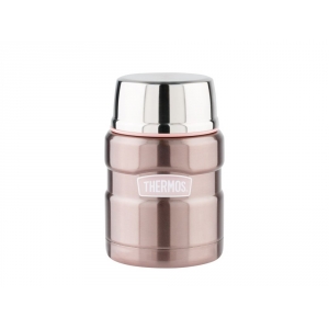 Термос из нерж. стали с ложкой тм THERMOS SK3000 Pink 0,47L, розовый