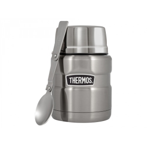 Термос из нерж. стали с ложкой тм THERMOS SK3000-SBK 0,47L, стальной