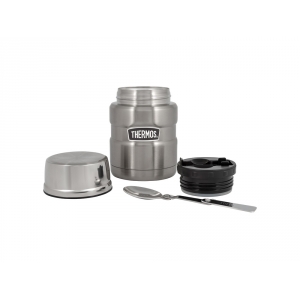 Термос из нерж. стали с ложкой тм THERMOS SK3000-SBK 0,47L, стальной