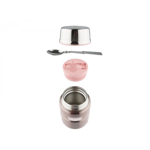 Термос из нерж. стали с ложкой тм THERMOS SK3021Р 0,7L, розовый