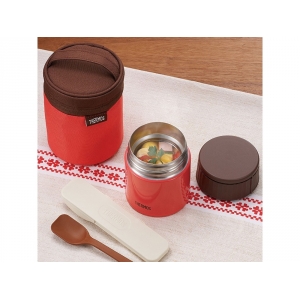 Термос из нерж. стали для еды тм THERMOS JBQ-400-PCH 0.4L, красный