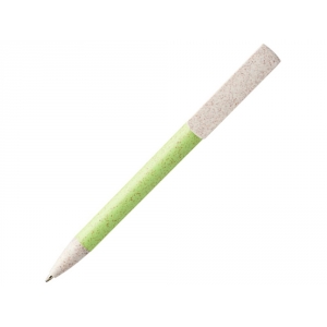 Шариковая ручка и держатель для телефона Medan из пшеничной соломы, зеленое яблоко
