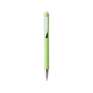 Шариковая ручка Tual из пшеничной соломы с кнопочным механизмом, зеленое яблоко