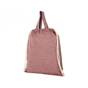 Рюкзак со шнурком Pheebs из 150 г/м² переработанного хлопка, heather maroon