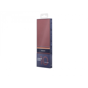 Внешний аккумулятор Rombica NEO ARIA Maroon, 10000мАч, Soft-touch, PD, QCharge, Type-C, бордовый/син
