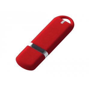 USB-флешка на 8 ГБ с покрытием soft-touch, красный