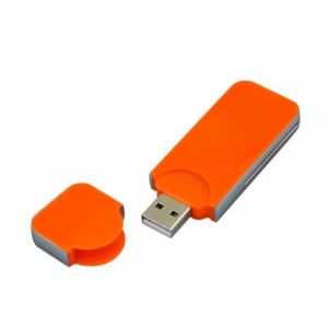 USB-флешка на 64 Гб в стиле I-phone, прямоугольнй формы, оранжевый