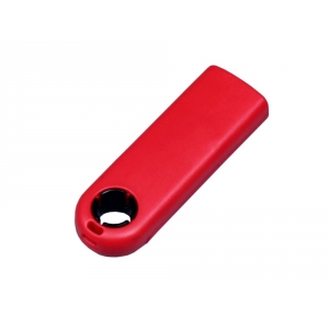USB-флешка промо на 16 Гб прямоугольной формы, выдвижной механизм, черный