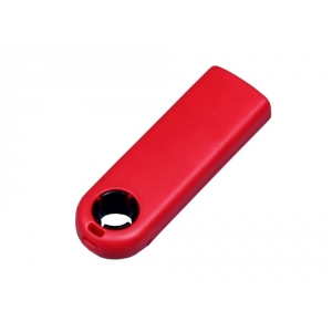 USB-флешка промо на 64 ГБ прямоугольной формы, выдвижной механизм, черный