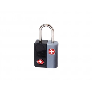 Замок навесной SWISSGEAR, АБС-пластик, 2,5 x 1,3 x 5 см, черный/серый
