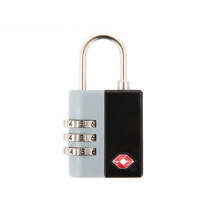 Замок кодовый TSA SWISSGEAR, цинковый сплав и AБС-пластик, 3 x 1,3 x 6,5 см, черный