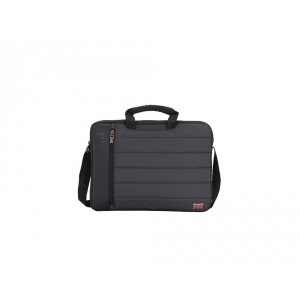 Сумка SWISSGEAR для ноутбука 17, полиэстер 600D/добби, 42х8x30,5 см, 10 л, черный/серый