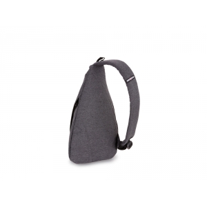 Рюкзак SWISSGEAR на одно плечо, ткань Grey Heather/ полиэстер 600D PU, 25х15х45 см, 7 л, серый