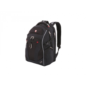 Рюкзак SWISSGEAR, Scansmart 15, полиэстер 900D/добби, 34x22x46 см, 34 л, черный/красный