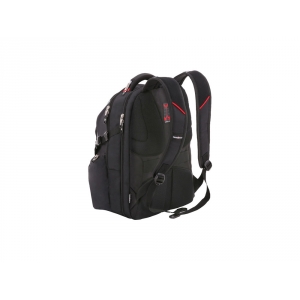 Рюкзак SWISSGEAR, Scansmart 15, полиэстер 900D/добби, 34x22x46 см, 34 л, черный/красный