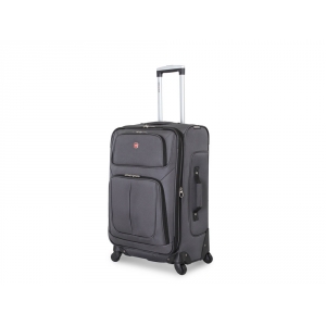 Чемодан SWISSGEAR SION, полиэстер 750x750D добби, 41x26x70 см, 56 л, серый