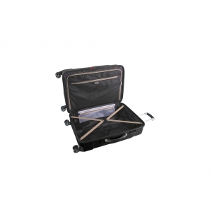 Чемодан SWISSGEAR ADAMS, АБС-пластик, 52 x 31 x 78 см, 96 л, черный