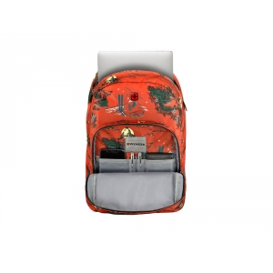 Рюкзак Crango WENGER 16'', кирпичный с рисунком Альпы, полиэстер, 31x17x46 см, 24 л