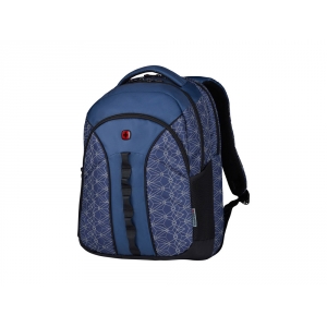 Рюкзак Sun WENGER 16'', синий со светоотражающим принтом, полиэстер, 35x27x47 см, 27 л