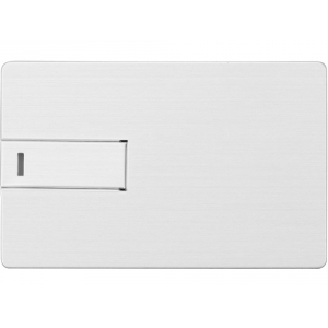 Флеш-карта USB 2.0 64 Gb в виде металлической карты Card Metal, серебристый
