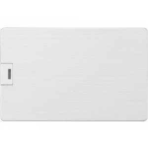 Флеш-карта USB 2.0 64 Gb в виде металлической карты Card Metal, серебристый