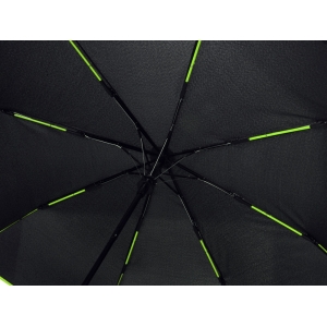 Зонт-полуавтомат складной Motley с цветными спицами, зеленый