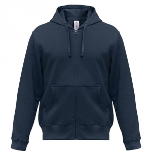 Толстовка мужская Hooded Full Zip темно-синяя, размер L